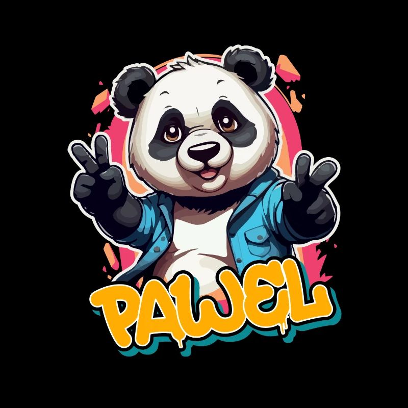 PAWEL - Schöner Jungen Name mit coolem Panda