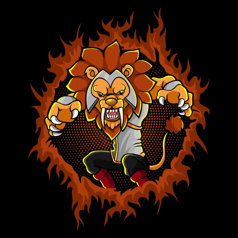 Der coole Löwe mit den langen Fängen