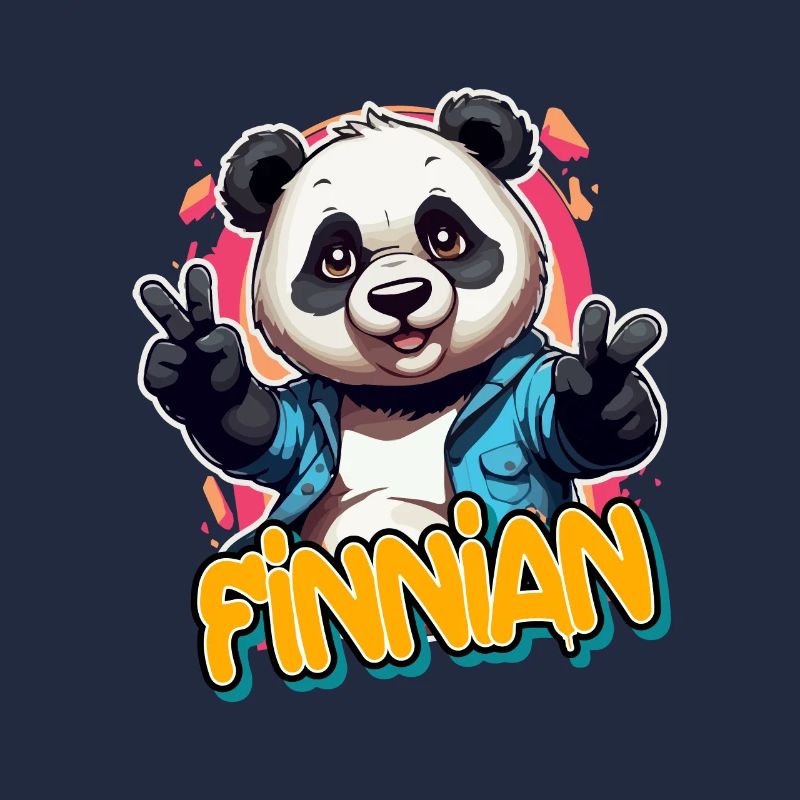 FINNIEN - Beau nom de garçon avec panda cool
