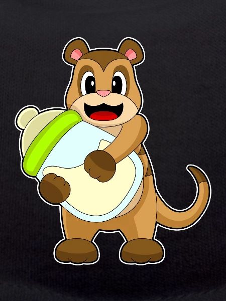 Erdmännchen Babyflasche Milch