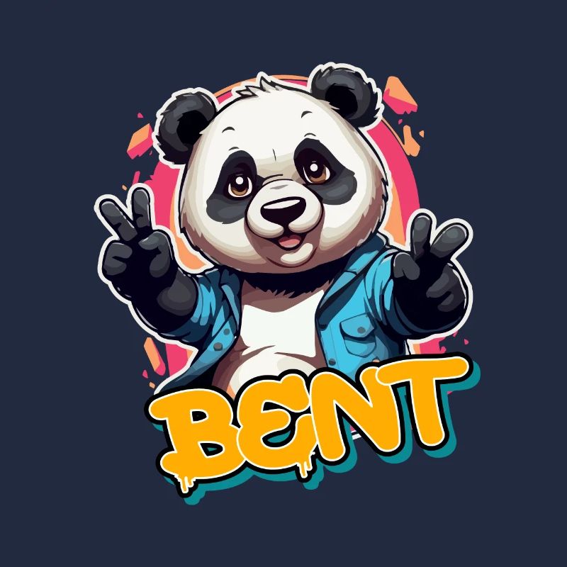 BENT - Handsome boy name with cool panda