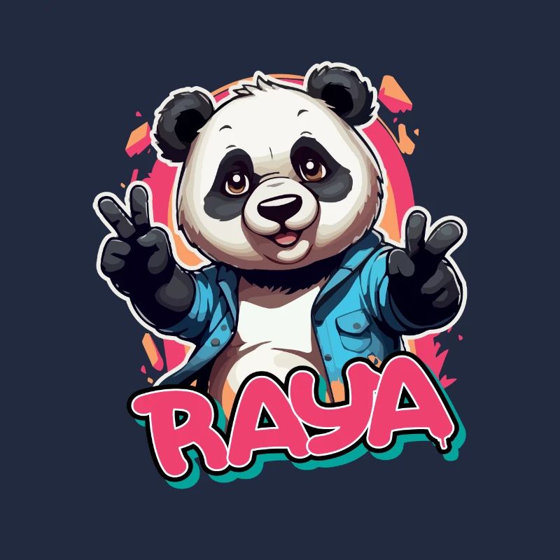 RAYA - Schöner Mädchen Name mit coolem Panda