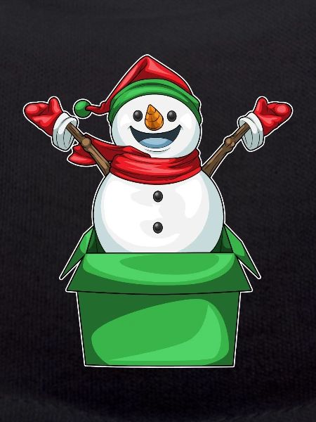 Snowman Christmas Cardboard Box