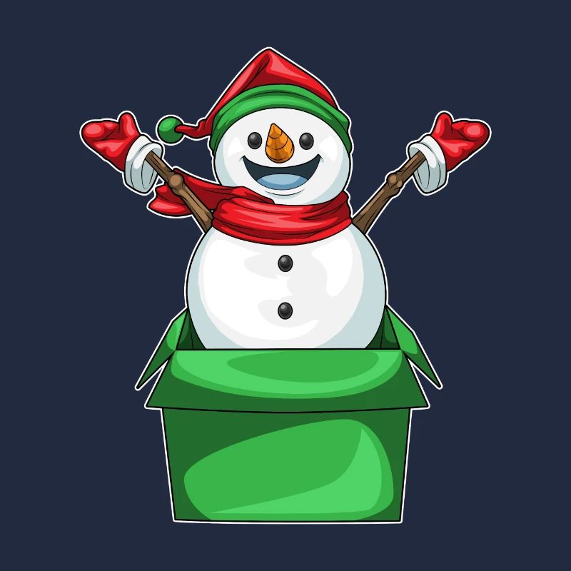 Schneemann Weihnachten Karton