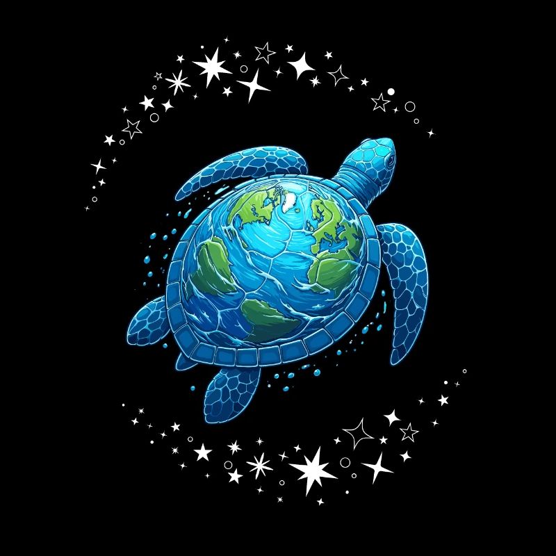 Happy Earth Day Sea Turtle Universe Globe