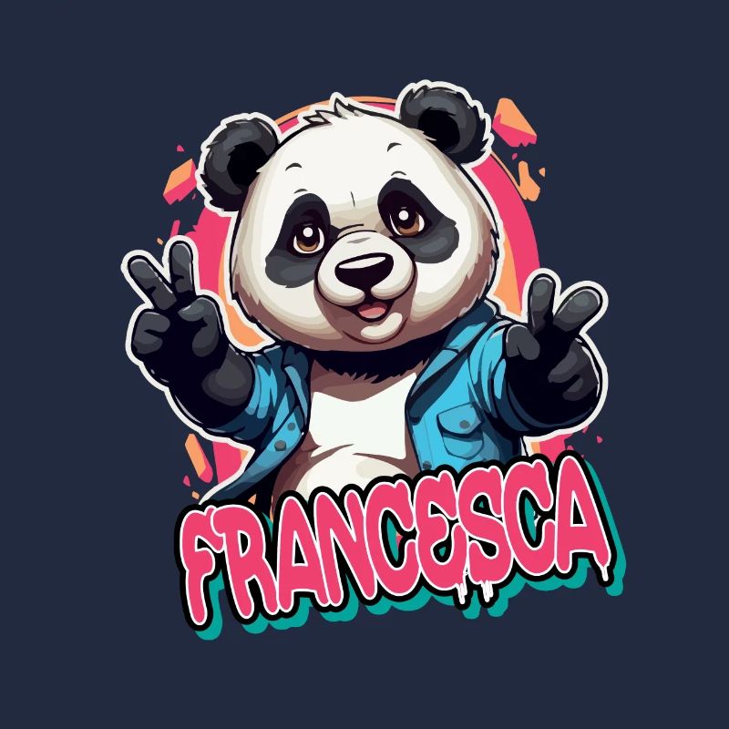 FRANCESCA - Schöner Mädchen Name mit coolem Panda