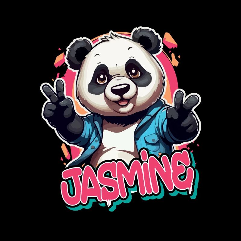 JASMINE - Schöner Mädchen Name mit coolem Panda