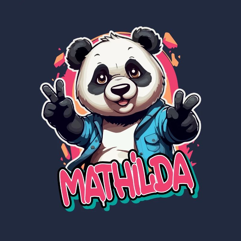 MATHILDA - Schöner Mädchen Name mit coolem Panda