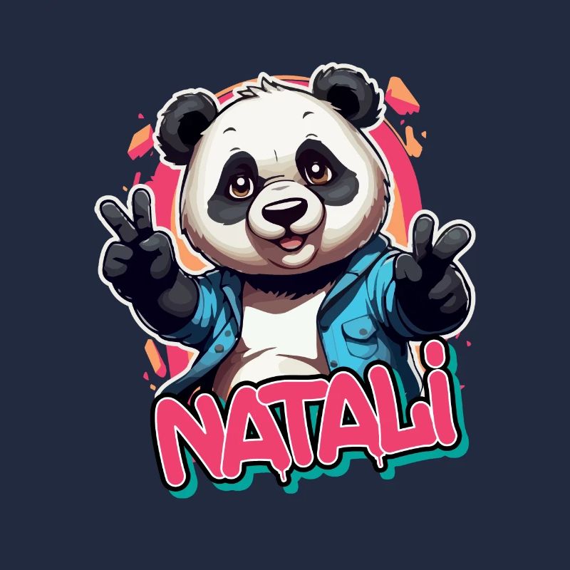 NATALI - Schöner Mädchen Name mit coolem Panda