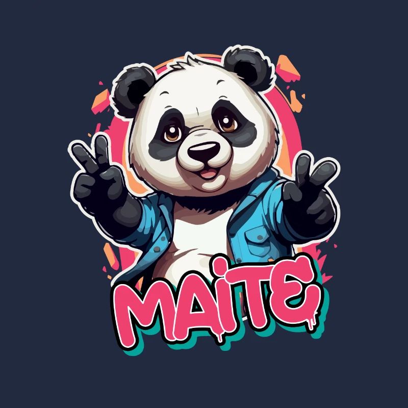 MAITE - Schöner Mädchen Name mit coolem Panda
