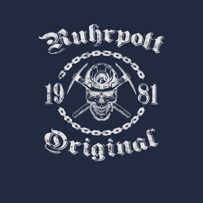 1981 Geburtstag Ruhrpott Original Schädel