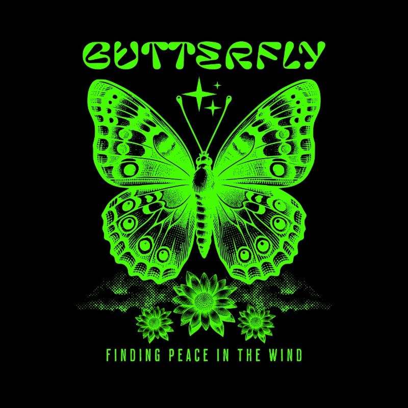 Butterfly Finding Peace In The Wind
