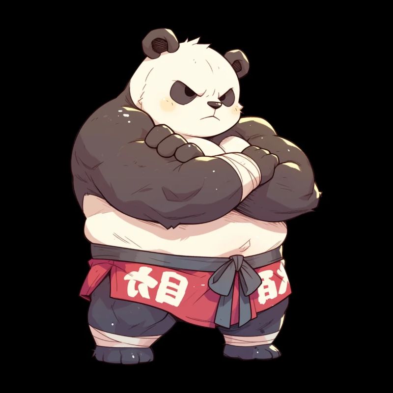 Pandabär Sumo-Ringer Japanischer Riesenpanda