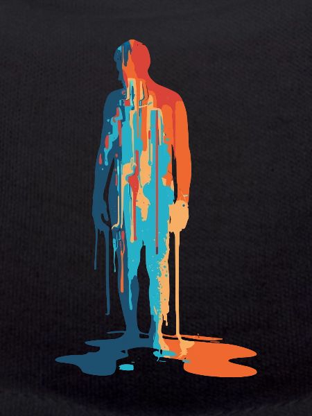 Farbexplosion Moderne Silhouette