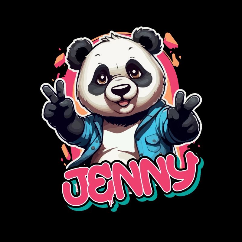 JENNY - Schöner Mädchen Name mit coolem Panda