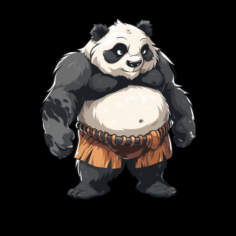 Pandabär Sumo-Ringer Japanischer Riesenpanda