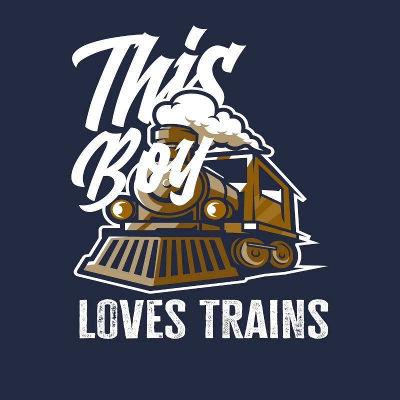 Boy Loves Train Trains Hobby