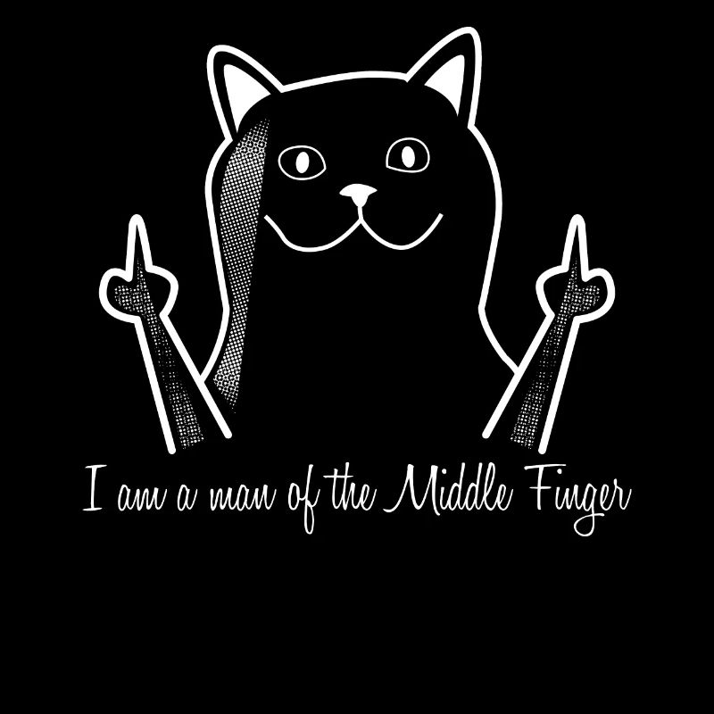 Cat Middle Finger Misanthrope