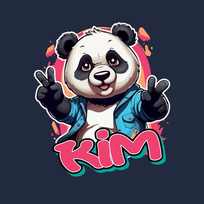 KIM - Schöner Mädchen Name mit coolem Panda