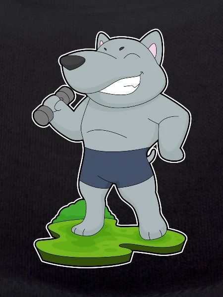 Dog Bodybuilder Dumbbell Bodybuilding