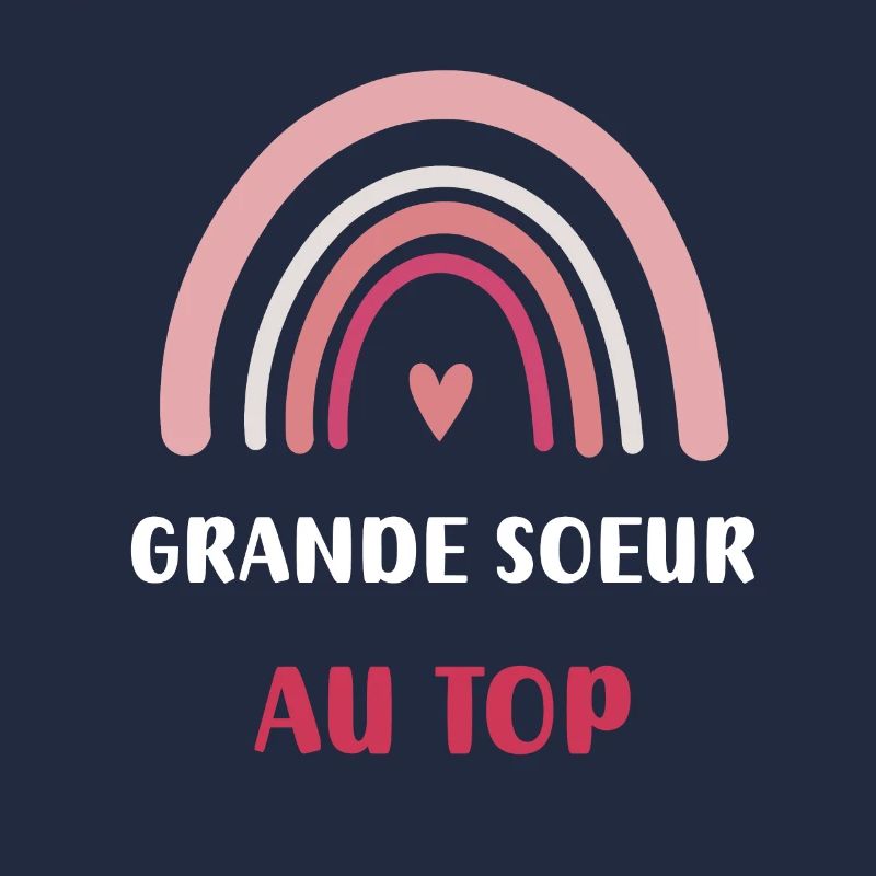 Große Schwester mit Regenbogen-Top