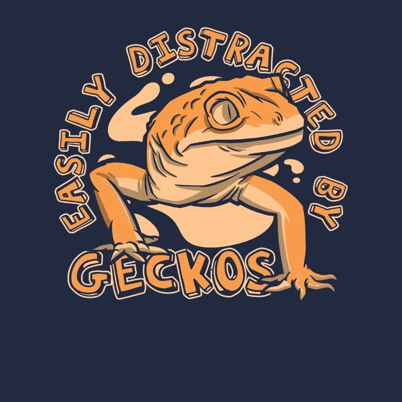 Easily Distracted By Geckos Crested Lizard