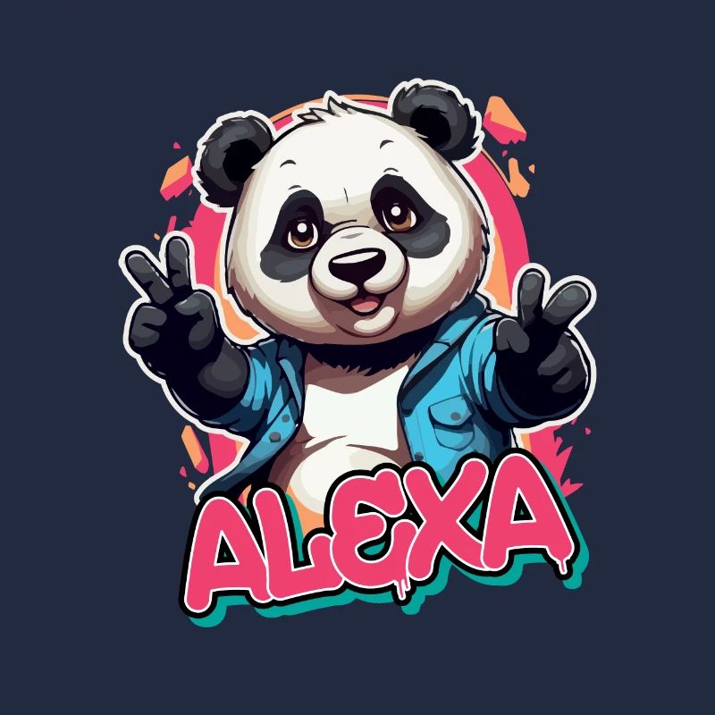 ALEXA - Schöner Mädchen Name mit coolem Panda