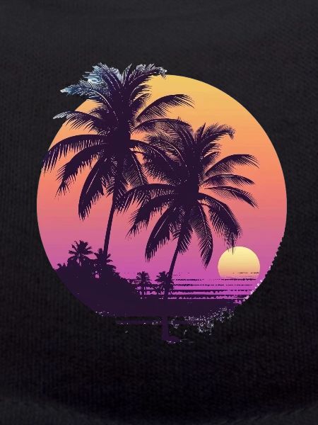 Sunny Palm Trees Sunset