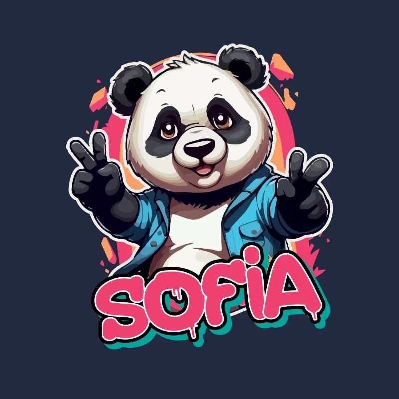 SOFIA - Beautiful Girl Name with Cool Panda