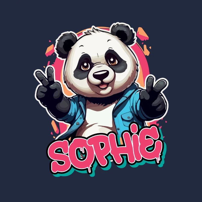 SOPHIE - Schöner Mädchen Name mit coolem Panda