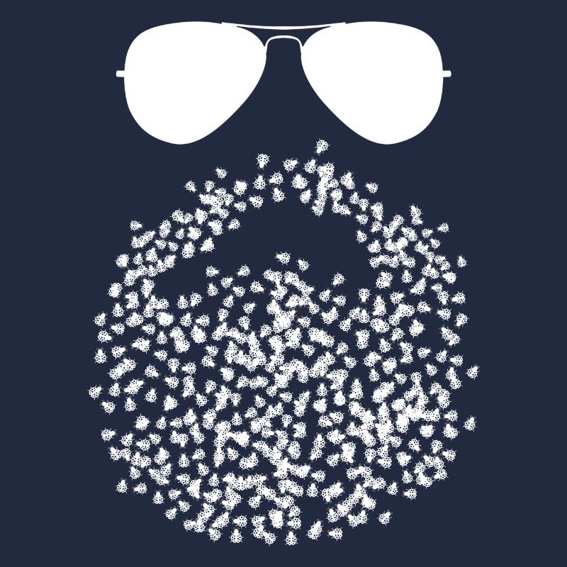 Ladybug Beard with Ladybugs