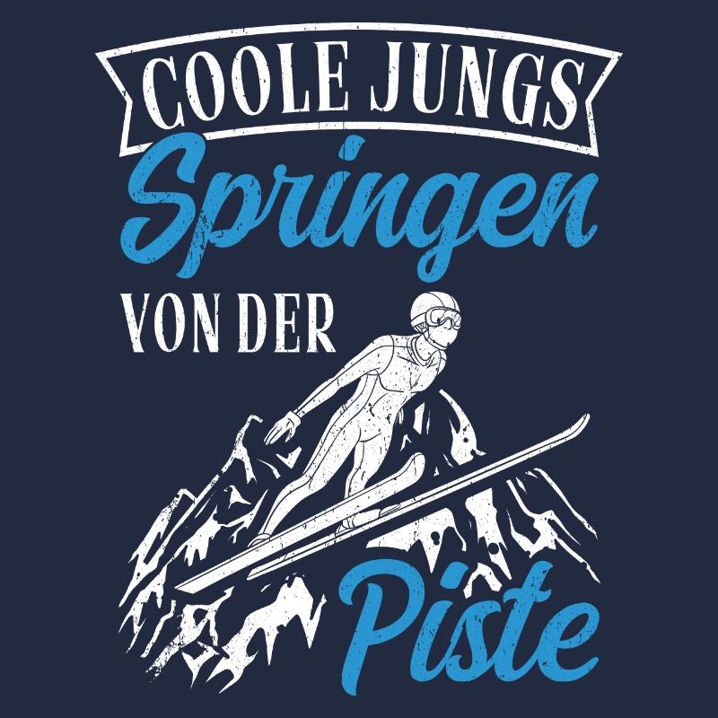 Coole Jungs Springen Von Der Piste Skiurlaub Skisp
