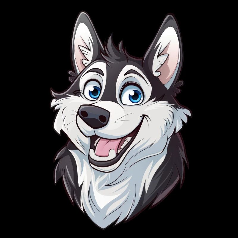 Husky de Sibérie | Illustration de dessin animé