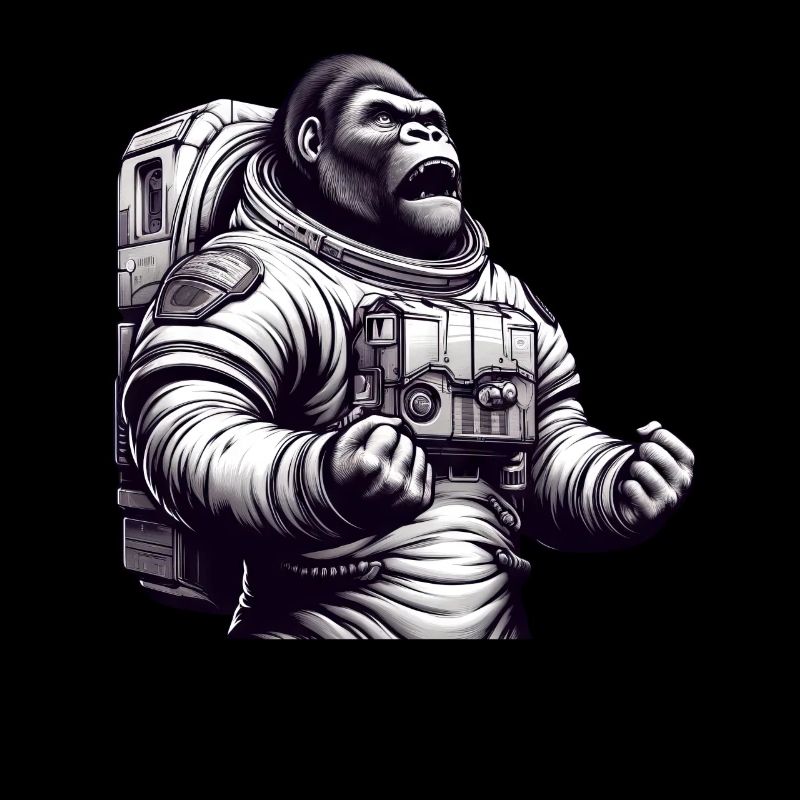 Gorille astronaute dans l’espace