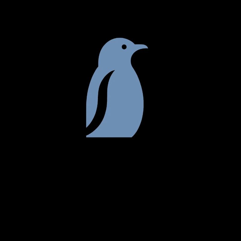 Pingouin Pôle Sud Silhouette Minimaliste