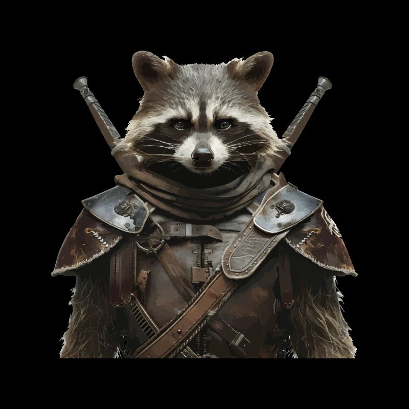 Waschbär Ritter Mittelalter