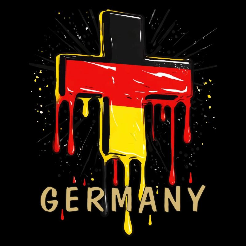 CROIX CHRÉTIENNE DRAPEAU DE L’ALLEMAGNE