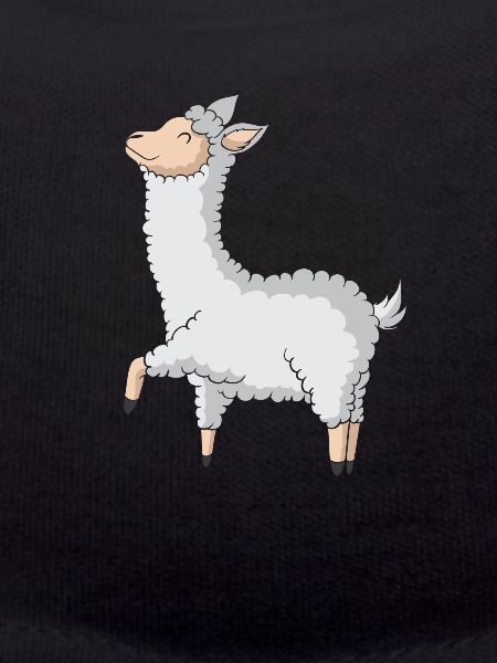 Happy, relaxed llama