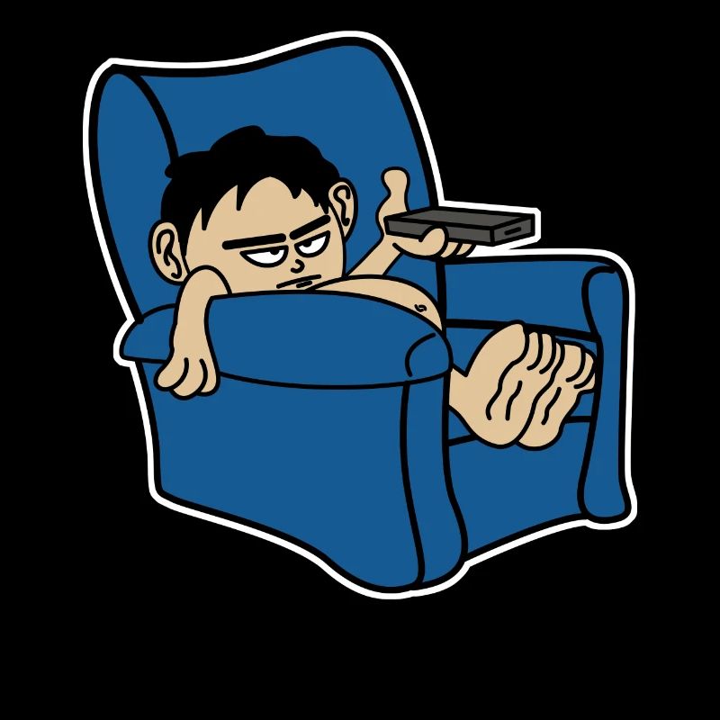 Lazy Couch TV Watching Television