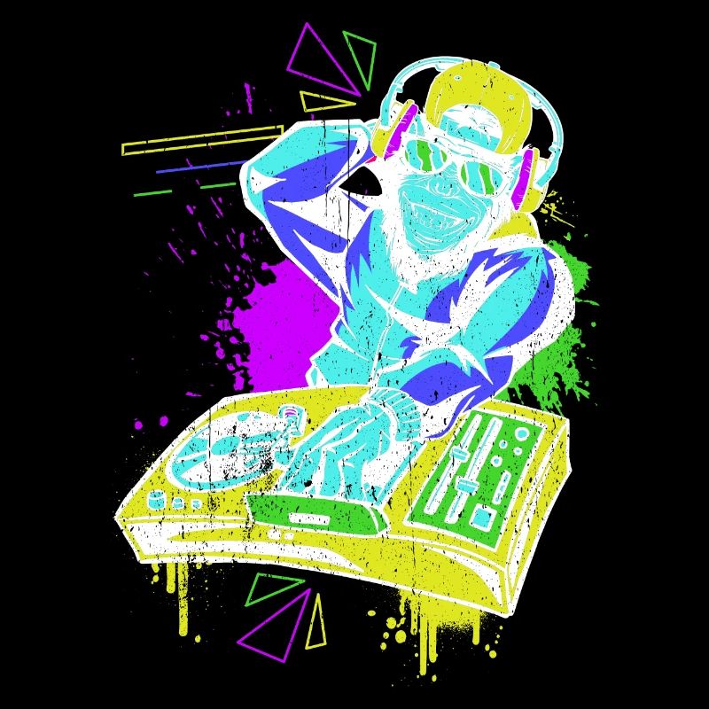 DJ Monkey Musique Party Fun Lunettes De Soleil Fun Dancing C