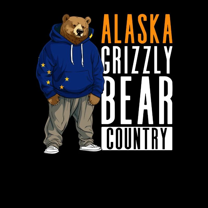 Cooler Grizzlybär Alaska Braunbär Bär