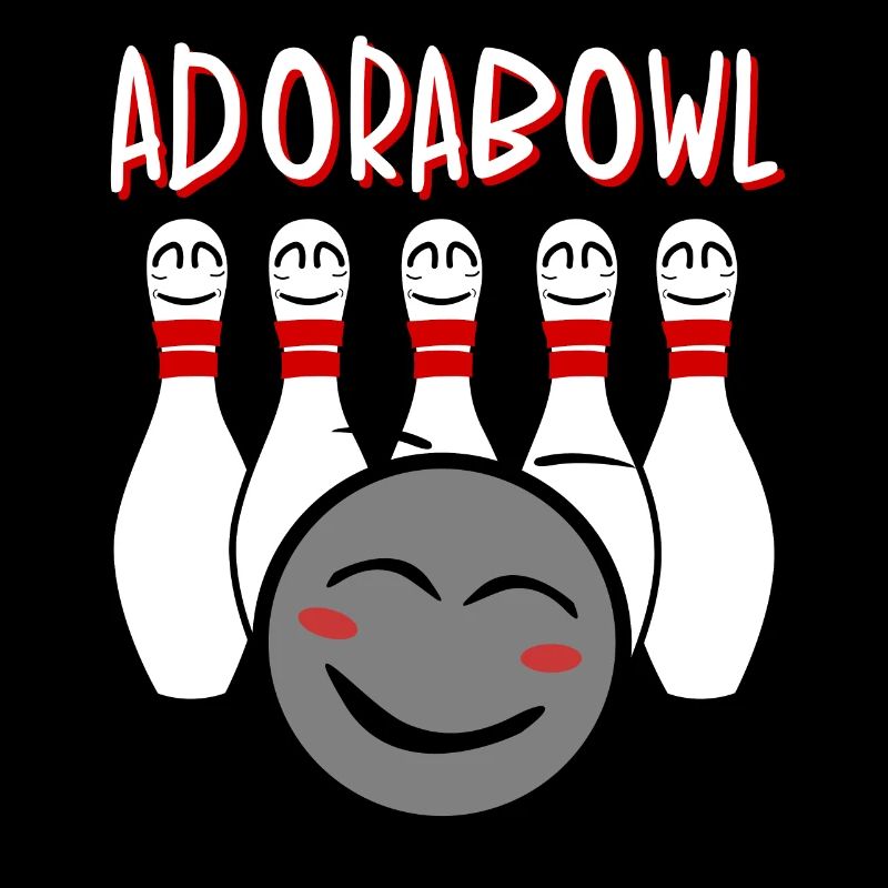 Blague sur la boule de bowling et quille de bowling