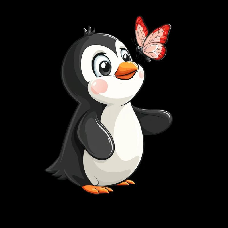 Pingouin Papillon Kawaii Pingouin Mignon