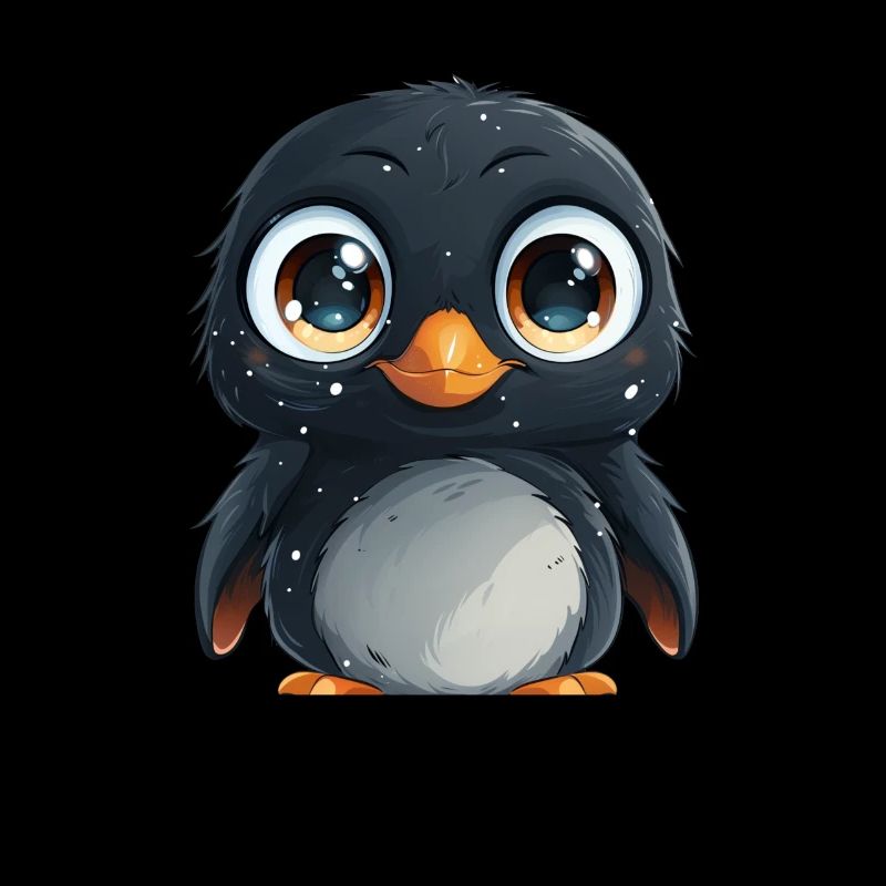 Black Penguin Kawaii Penguin Cute