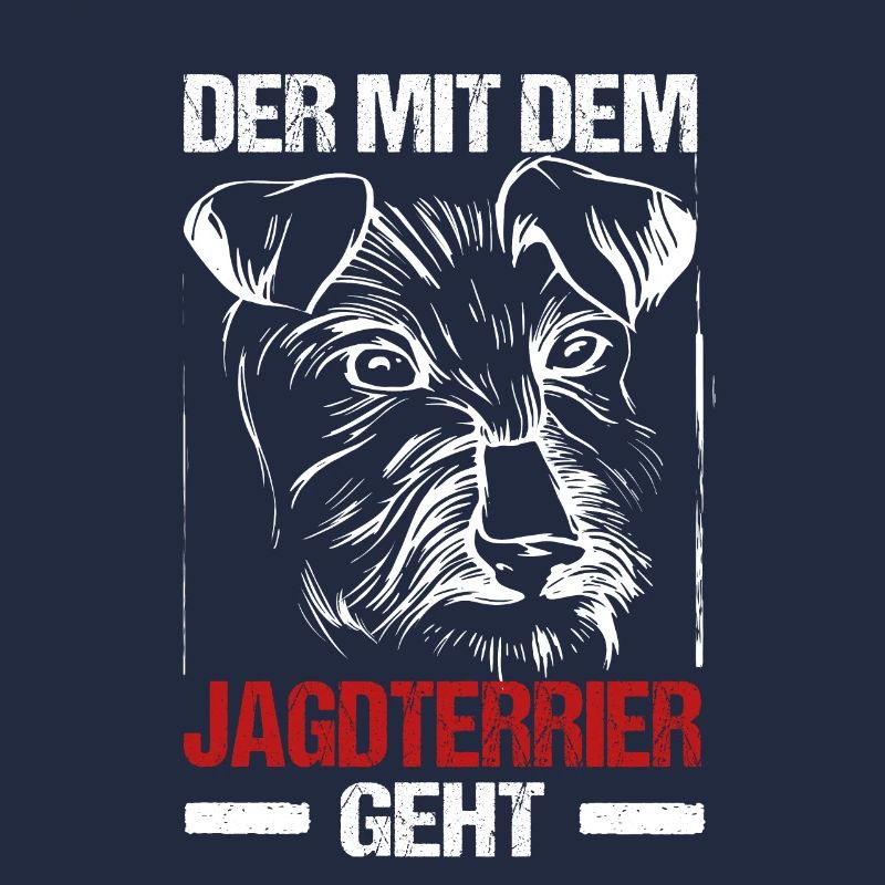 Der Mit Dem Jagdterrier Geht Hunde Herrchen Gassi