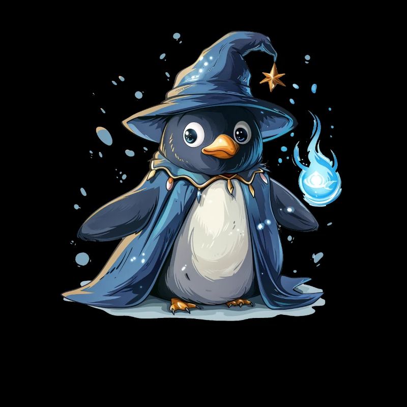 Pingouin Sorcier Kawaii Pingouin Mignon