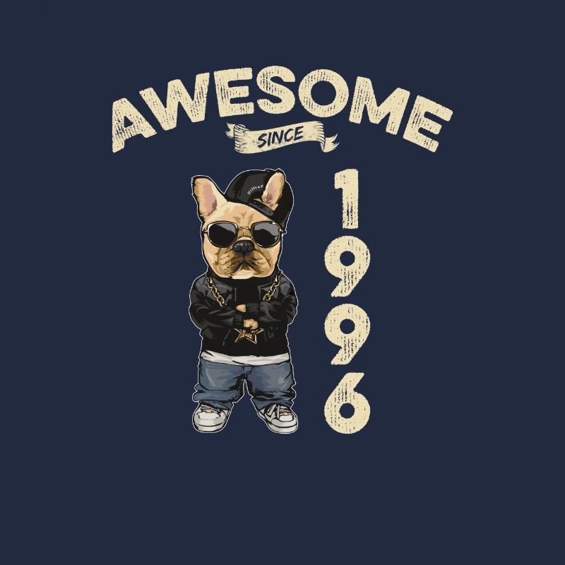 1996 Birthday Awesome since Cool Dog