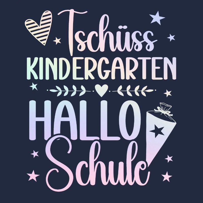 Schulkind 2024 Mädchen Regenbogen Einschulung 2024