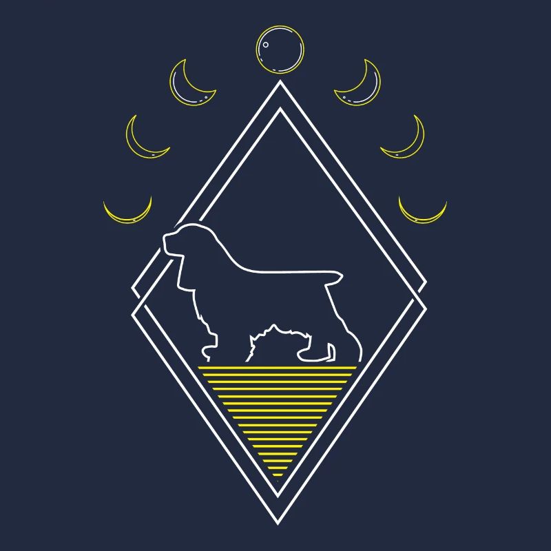 Cocker Spaniel Abstrait Phases de Lune