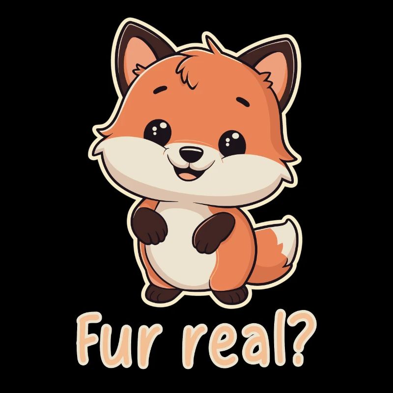 Pelz echt? Niedliche Fuchs-Illustration